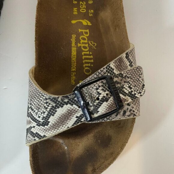 Papillio by Birkenstock Madrid Snake Print Women’s Slide Sandals Size 39 - Picture 4 of 9